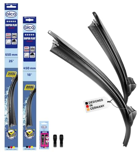 alca® Scheibenwischer für VW PASSAT B9 Variant | 10.2023 - 08.2026, SUPER FLAT Flachbalkenwischer, extraflaches Design, Flexibel, Nanographitbeschichtung
