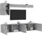 Générique Unités murales TV 5 pcs Gris béton Bois d'ingénierie,Meubles TV,52.28KG-3216499
