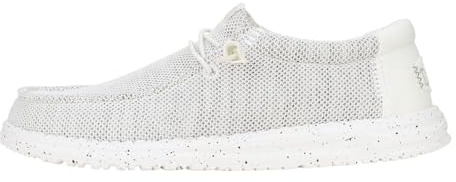 HEYDUDE Men's Wally Stretch Sox Slip-On Loafer Shoe, Storm White, 14 Wide