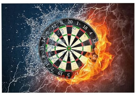 300 PiecesNew Dart Board Puzzles for Adults–Wooden Jigsaw Puzzle for Adults Elderly