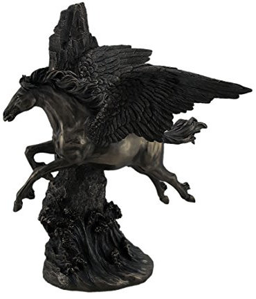Veronese Mythologie-Statue - Pegasus fliegt und galoppiert durch Klippen