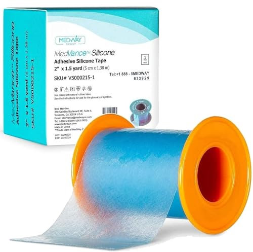 MedVance Ruban en silicone souple de 5,1 cm de large avec perforation et découpable (1 paquet, 1,3 m)
