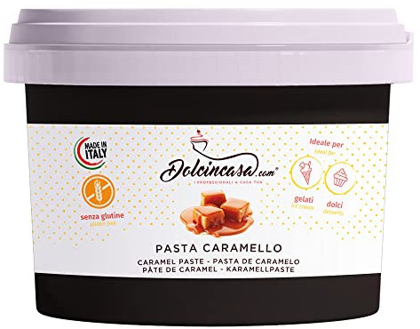 Dolcincasa-Pasta Gelato Caramello 200g Italiana per Dolci e Gelati Professionale Facile da Usare