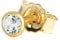 NKlaus Einzel Ohrstecker 3,0mm Gelbgold 585 14 Karat Gold Ohrring Kristall Zirkonia Weiß 1765