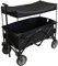 kynast exklusiv Transportwagen Bollerwagen mit Dach schwarz klappbar bis 80 kg, 96 x 55 90 cm, 613-401310