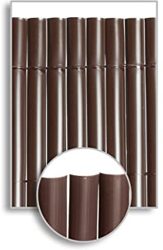 HERSIG - Malla Ocultacion Jardin | Cañizo PVC Marron Oscuro de 1 Cara para Exterior - 100 x 300 cm