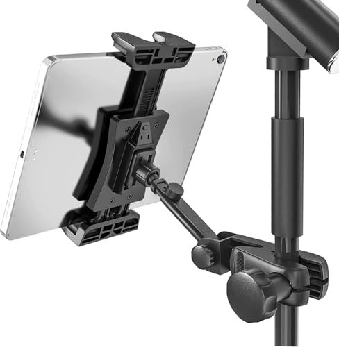 Rockstar - Soporte de iPad/Tablet para Soporte de micrófono IMCA2, 360° Ajustable, Ajustable Universal Compatible para iPad, iPad Pro, iPad Mini - Rockmusic