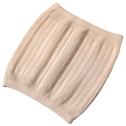 YUPPIE TONE Winter Soft Cashmere Waist Kidney Hip Warmer Warm Knitted Abdominal Belt (Camel, Large)