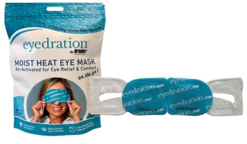 Eyedration Air-Activated Eye Steam Mask l Dry Eye Relief l Disposable Heated Eye Mask l Gentle, Soothing and Hydrating l No Microwave Needed l Convenient and Lightweight - 10 Single Use Compresses