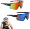 CLIUNT schnelle brille rave, 2 Stück Sport Sonnenbrille, Polarisiert Fahrradbrille, UV400 Schutz Sportbrille, für Radfahren, Motorradfahren, Laufen, Skifahren, Bergsteigen