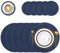 Pauwer Lot de 6 sets de table ronds et dessous de verre antidérapants et lavables résistants à la chaleur pour hôtel, fête de mariage, Noël, bleu marine