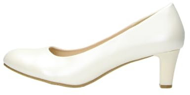 Fitters Damen Pumps Aurelia in Farbe White Metallic PU, Damenschuhe in Übergröße - große Damenschuhe, Aurelia 45 EU White Met.