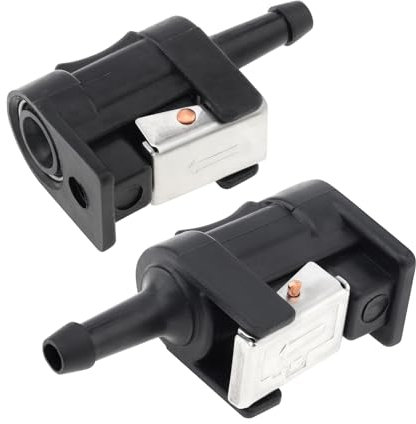 ePathChina 2pcs 1/4 inch 6mm Female Male Fuel Line Connector Pipe Joint Comp Fittings Fit for Yamaha Outboard Motor Fuel Tank Hose Pipe 6Y1-24305-06 6G1-24304-10