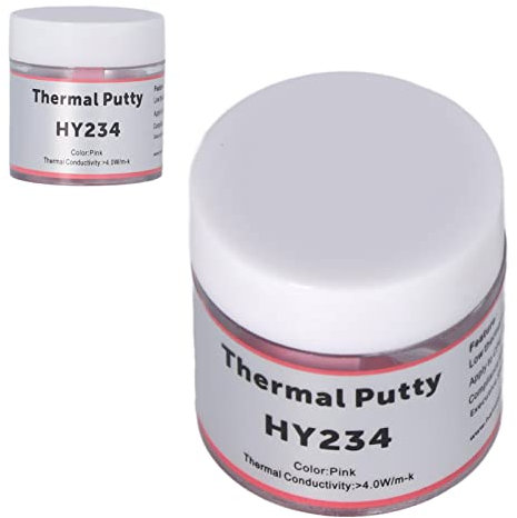 CYTGOUPER HY234 10g/100g Pasta térmica Rosa,Pasta para disipador de Calor de Alto Rendimiento,Grasa de Silicona compuesta de Grasa conductora térmica para disipador de Calor de CPU (10g)