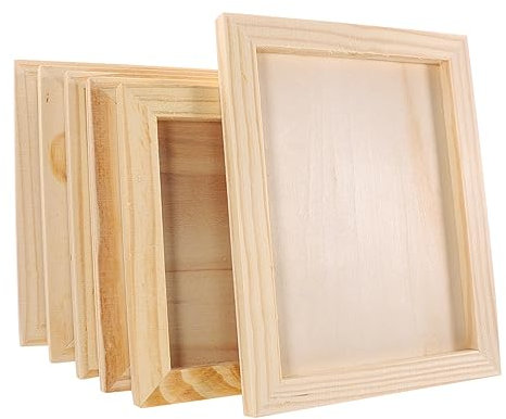 HAPINARY 6stücke Holz Bilderrahmen Aus Teilen Kleine Holzrahmen Für Kreative Und Malprojekte Unvollendete Bilderrahmen Für Bastelarbeiten Für Kinderkunstwerke