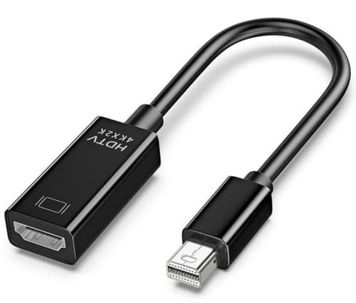 Adaptateur Mini DisplayPort vers HDMI 4K, Convertisseur Unidirectionnel Mini DP/Thunderbolt 2 vers HDMI, Compatible avec MacBook Air/Pro, Mac Mini, Surface Pro 3/4, Dell XPS 13/14 et Plus