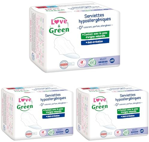 Love & Green Servietten (Packung mit 3)