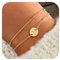 RMMD Armband Damen Gold - Armbänder Damen Armband mit Buchstaben M Armkette Mädchen Gold Schmuck Personalisiertes Geburtstagsgeschenke für Frauen Mädchen