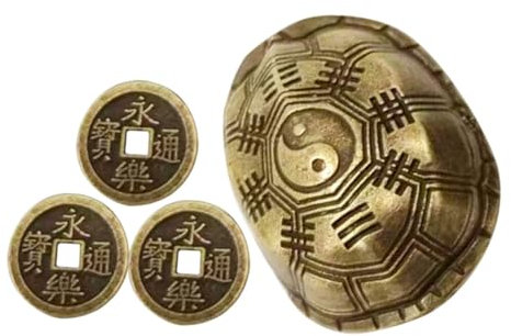 TOYANDONA Retro Schildkrötenpanzer Figur aus Messing, 1 Satz, Gold