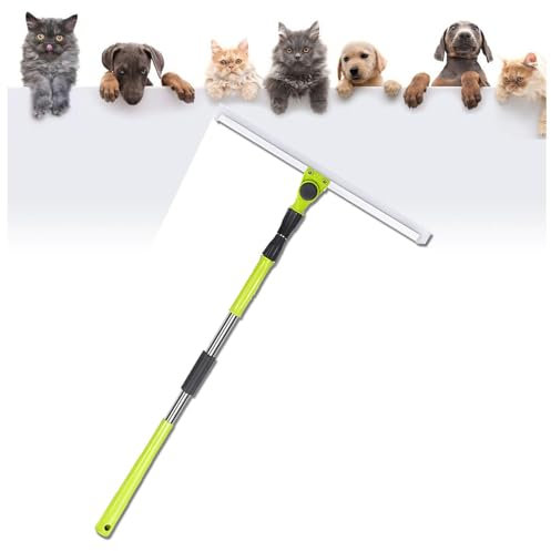 RYJYQYX Escoba De Goma para Pelo De Mascota, con Mango De 130 Cm De Largo Rasqueta Suelo, Escobilla De Goma para Suelos Limpia Vidrio,Polvo Fino,Cabello Y Líquidos,Large:50×130cm