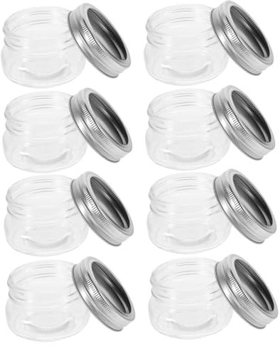 CONGARTENO 8stücke Marmaladengläser Glas Kleine Gläser Mit Luftdichtem Deckel Mini-gläser Für Gelee Tiramisu Mini-desserts Früchte Mousse Schichtkuchen Pudding Joghurt Und Eis