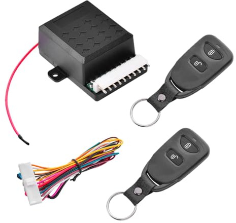 Teksome Car Central Locking Kit, 12V Remote Door Locking Vehicle Keyless Entry System, Electrical Door Locking Actuator System For Most Car Vehicle