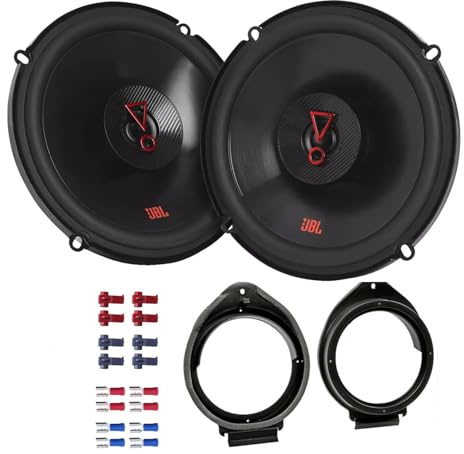 JBL Stage3 627F Lautsprecher mit Einbauset passend für Opel Astra J ab 2009 Türen vorne 450W 165mm 2 Wege Koax