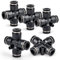 Bwintech 5 piezas Racores rectos de 4 vías de 8 mm de diámetro exterior y cierre rápido de plástico para conductos de aire PZA8