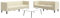 Xichuzi 2-TLG. Chesterfield-Sofa-Set Creme Kunstleder, Loungesofa, Sofas & Couches, Relaxsofa, Couch für Wohnzimmer - 3209275