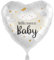 Folienballon Willkommen Baby Ballon Geschenk Geburt Deko Babyparty Luftballon Herzballon Baby Wolke Made in EU, Helium geeignet