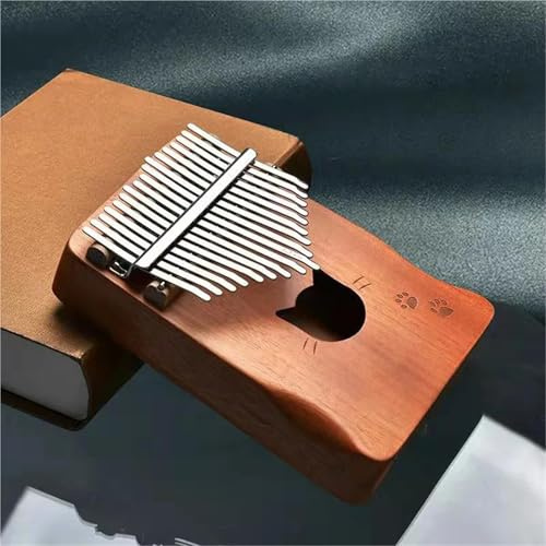 Kalimba Tragbares Kalimba Instrument Aus Holz Mit 17 Manuell Gestimmten Tasten Von Brown Cat Und Blue Deer(Brown Cat)