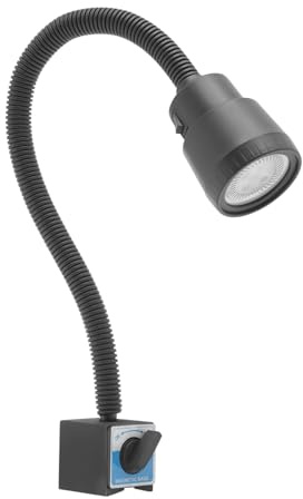 LED Arbeitsleuchte mit Magnetbasis, 5W Schwanenhals Lampe Flexibel Als Werkstattlampe, Maschinenleuchte für Drehbank, Fräse & Hobbybereich, 220V IP50