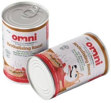 Omni Wet Dog Food for Adult Dogs - Revitalising Roast Hypoallergenic Dog Food Vet-Formulated Rich in Protein with Parsnip, Broccoli and Sage - Gut Friendly, Soya and Gluten Free, Pack of 12
