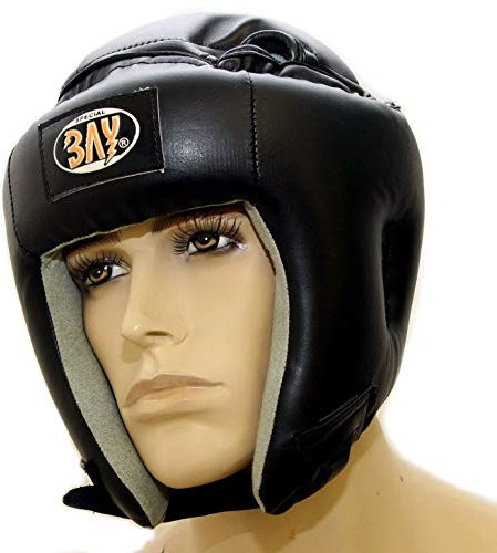 BAY® MACH1 Kopfschutz Leder PU Boxen schwarz (XS)