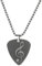 PUNK Halskette, Anhänger Plektron, aus Edelstahl für E-Bass, -Gitarre, kreatives Design Music note