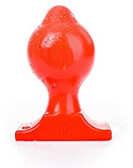 All Black Analplug  The Ball XXL  ca.18x10,0cm Buttplug in Kugelform (Rot/Red)