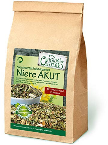 ORIGINAL LECKERLIES: Niere AKUT Kräutermix, 250g Hundekräuter, Kräuter für Hunde, Hundefutter, zur Unterstützung der natürlichen Entgiftungsfunktionen der Nieren, Naturprodukt, barfen