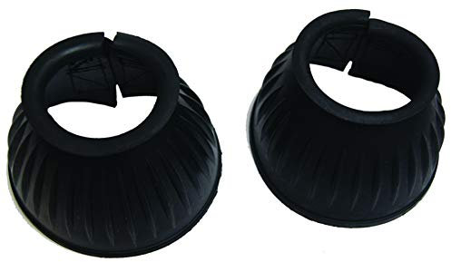 QHP Hufglocken Gummi-Springglocken Klettverschluss schwarz