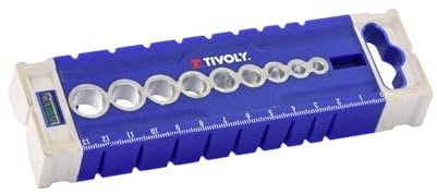 TIVOLY - Guide Perçage Pilot 5 - Pour Perçage Perpendiculaire du Bois et du Métal - Ø 4 à 12 mm, Bleu