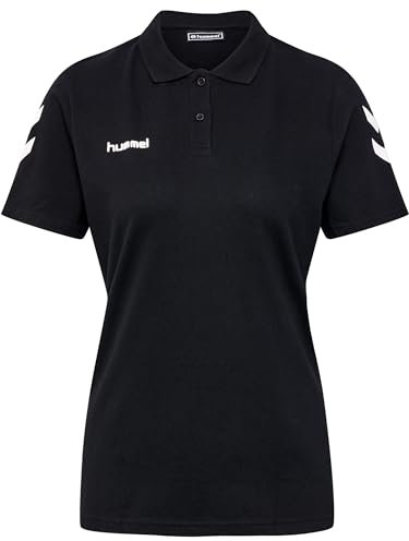 hummel hmlGO Cotton Poloshirt Damen F7026 Schwarz, XL Damen