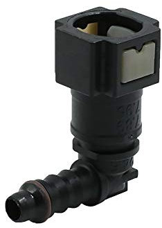 sourcing map Auto Kraftstoffleitung Verbinder Schlauchkupplung 90 Grad Kraftstoffschlauch Verbinder Schnellkupplung Buchse 7,89 mm ID6