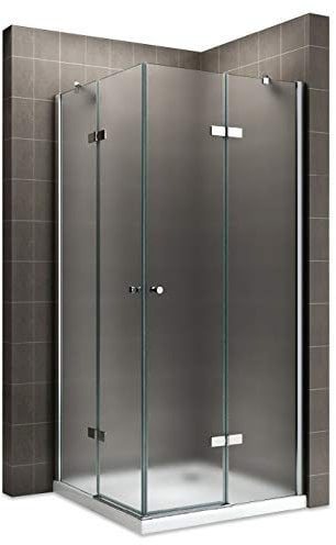 MAYA Cabine de douche H 190 cm verre opaque 80 x 90 cm