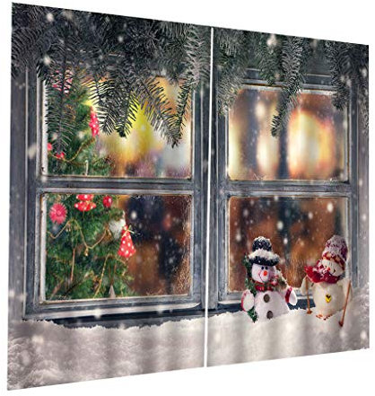 Vankoa Vorhänge für Schlafzimmer, Weihnachten, für Wohnzimmer a