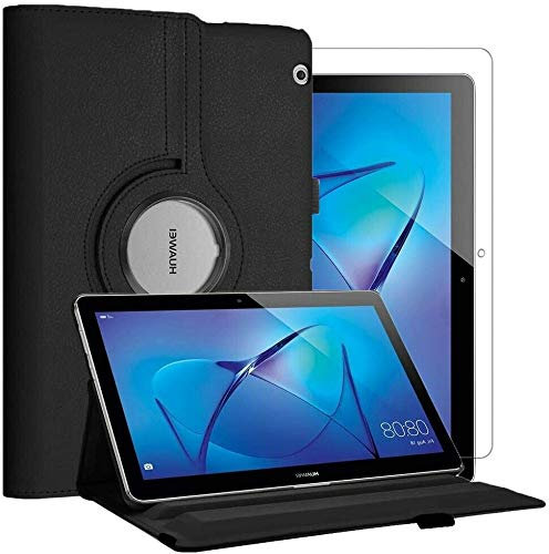 BNBUKLTD Compatible for Huawei MediaPad T3 10 Case 360 Stand Cover & Glass Protector (9.6)