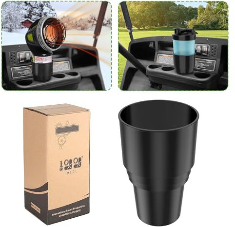 10L0L Porte-gobelet de golf universel pour voiture EZGO Club, Yamaha, support de boisson de remplacement pour chauffage au propane portable Noir