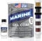 Marine Coat One Iso/Npg Gel Coat White with Wax with MEKP Catalyst for Hardening, with 6 Color Tinting Pigments, Gel Coat Repair Kit for Boats, Fiberglass (1 Quart)