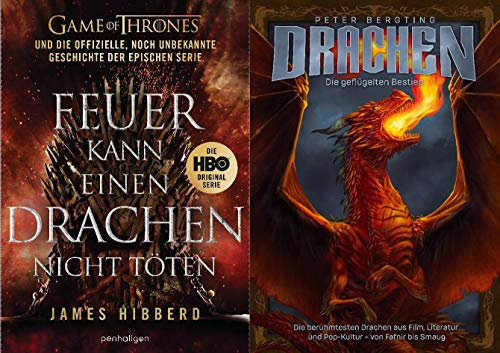 GAME OF THRONES: Feuer kann einen Drachen nicht töten + Drachen - Die geflügelten Bestien + 1 exklusives Postkartenset