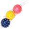 Tradineur - Set de 3 Pelotas de Goma para Palas de Playa, diámetro 4 cm, Bolas de Repuesto Actividades al Aire Libre, Colores aleatorios