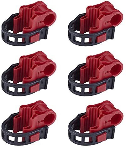 6pcs/Set Car Bicycle Stand SUV Vehicle Trunk Mount Bike Rack Hitch Stand Storage Carrier Spare Hooks with Racks Rubber Strap Red&Black