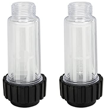 WANSHIDA QiQi Shop Filtre à eau pour nettoyeur haute pression 1,9 cm Compatible avec Karcher AR Nilfisk Elitech Bosch STIHL Mac Allister Sterwins Couleur : 2 filtres filetés